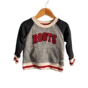 Roots Kids Cabin Salt & Pepper Sweatshirt 12/18 Months
